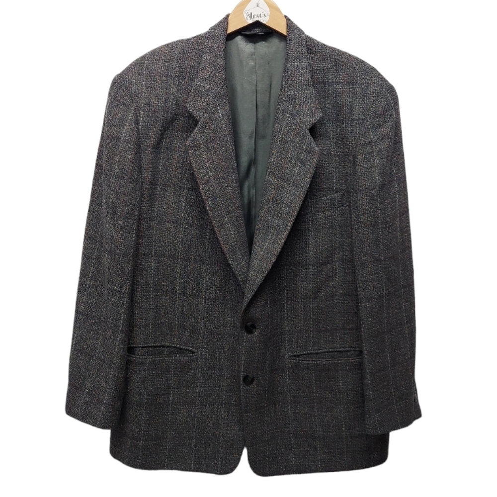 Vintage Pierre Cardin Plaid 2 Button Blazer - Picture 2 of 16
